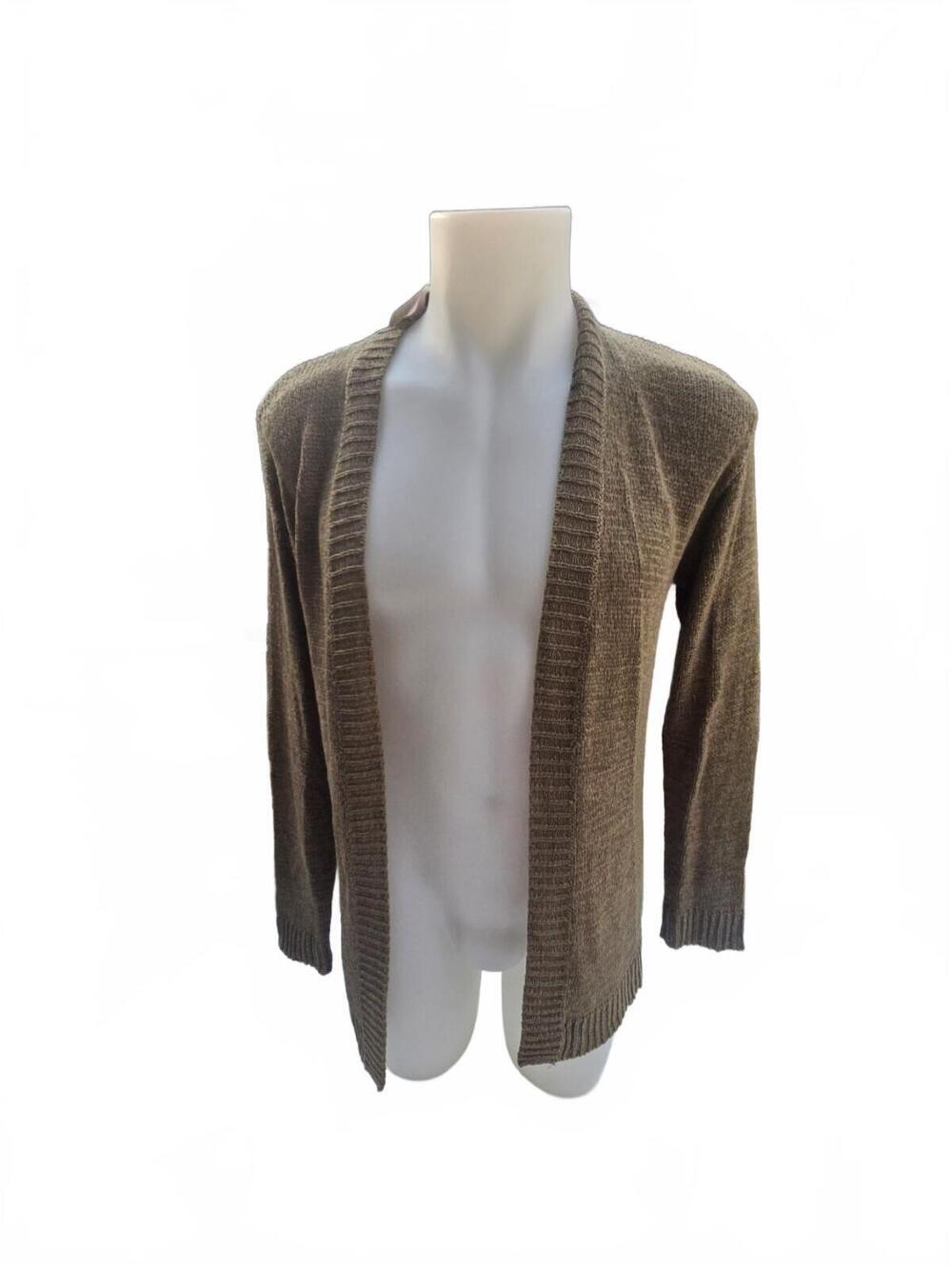 NEW Women’s Taupe Cardigan Cozy Minimalist Quiet  Coastal Knit Sweater Small